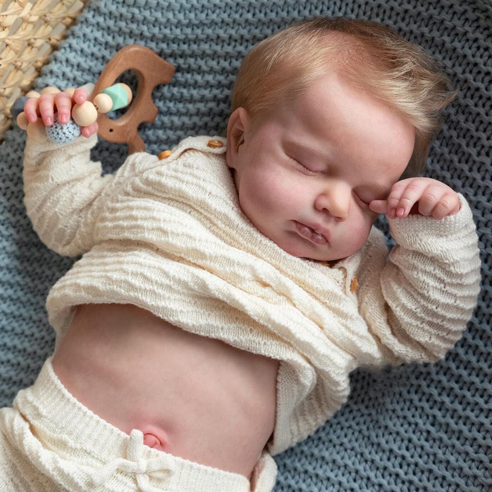 Reborn Baby Boy with Closed Eyes